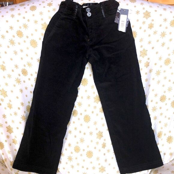 NWT Girls Size 6 Cherokee Black Velvet Pants - Picture 1 of 7